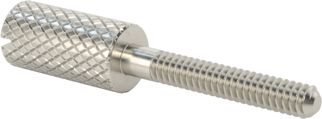 Tırtıllı Başlı Parmak Vidası, Yarık, Dar, 4-40 Diş Boyutu, 3/4" Uzunluk