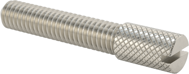 Tırtıllı Başlı Parmak Vidası, Yarık, Dar, 5/16"-18 Diş Boyutu, 1-1/2" Uzunluk