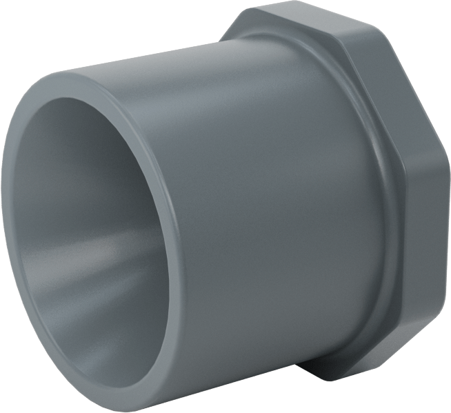 Su için Yaka ile Kalın Cidarlı PVC Boru Bağlantı Parçası, Burç Adaptörü, 1-1/2 Erkek Soket x 1/2 NPT Dişi