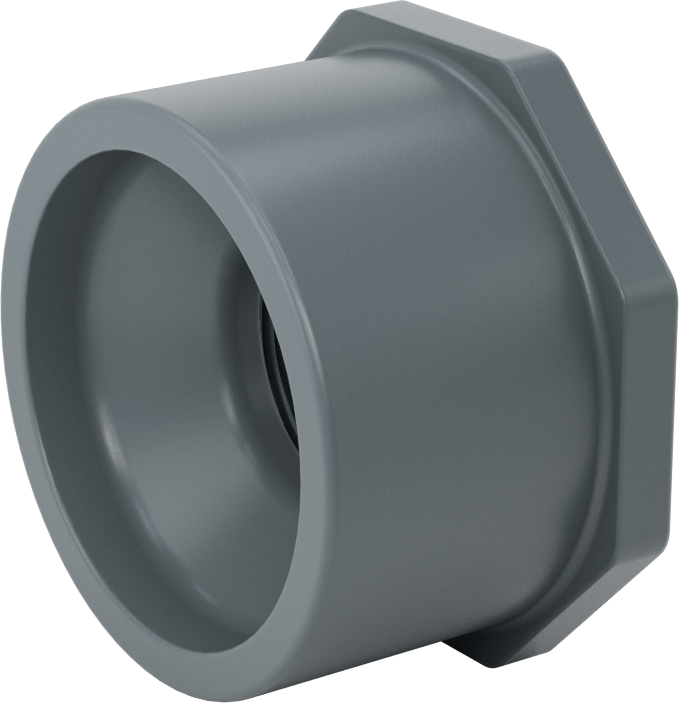 Su için Yaka ile Kalın Cidarlı PVC Boru Bağlantı Parçası, Burç Adaptörü, 3 adet erkek soket x 1-1/2 NPT dişi