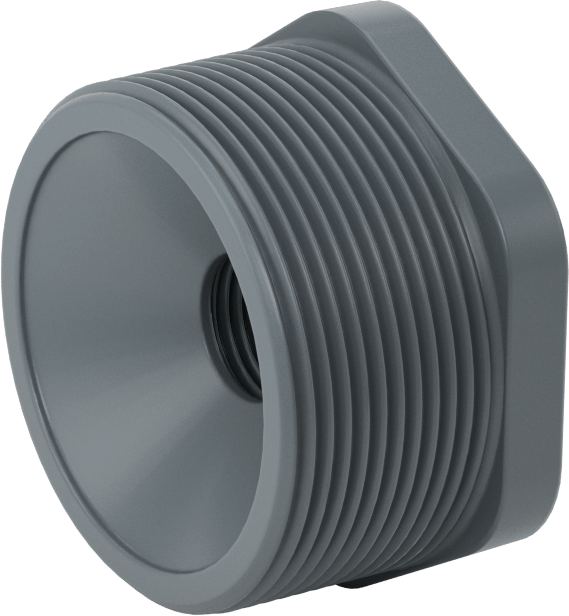 Su için Yaka ile Kalın Cidarlı PVC Boru Bağlantı Parçası, Burç Redüksiyon Adaptörü, 2 NPT Erkek x 1/2 NPT Dişi