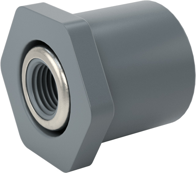Su için Yaka ile Kalın Cidarlı PVC Boru Bağlantı Parçası, Burç Adaptörü, 1 adet Socket Connect Erkek x 1/4 NPT Dişi