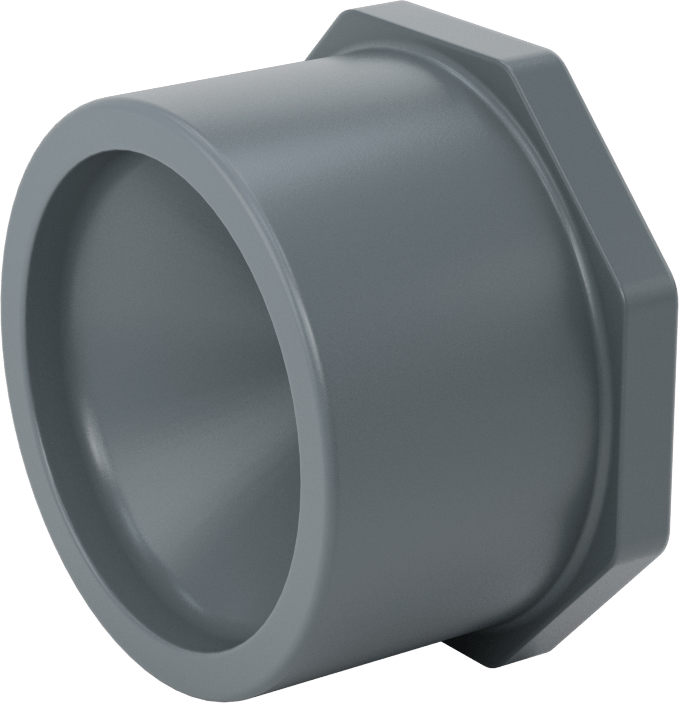 Su için Yaka ile Kalın Cidarlı PVC Boru Bağlantı Parçası, Burç Adaptörü, 3 Soketli Erkek x 3/4 NPT Dişi