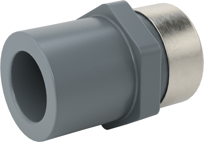 Su için Yaka ile Kalın Cidarlı PVC Boru Bağlantı Parçası, Adaptör, 1/4 Soket Bağlantılı Dişi x 1/4 NPT Dişi