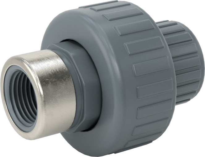 Su için Yaka ile Kalın Cidarlı PVC Boru Bağlantı Parçası, Birleştirme Adaptörü, 3/8 Soket Bağlantı Dişi x 3/8 NPT Dişi