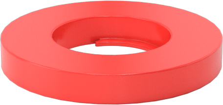 Kendinden Tutunan Pullar, 1/4" ve M6 Vida için, 0.252" ID, 0,053 inç - 0,065 inç Kalınlık, Kırmızı