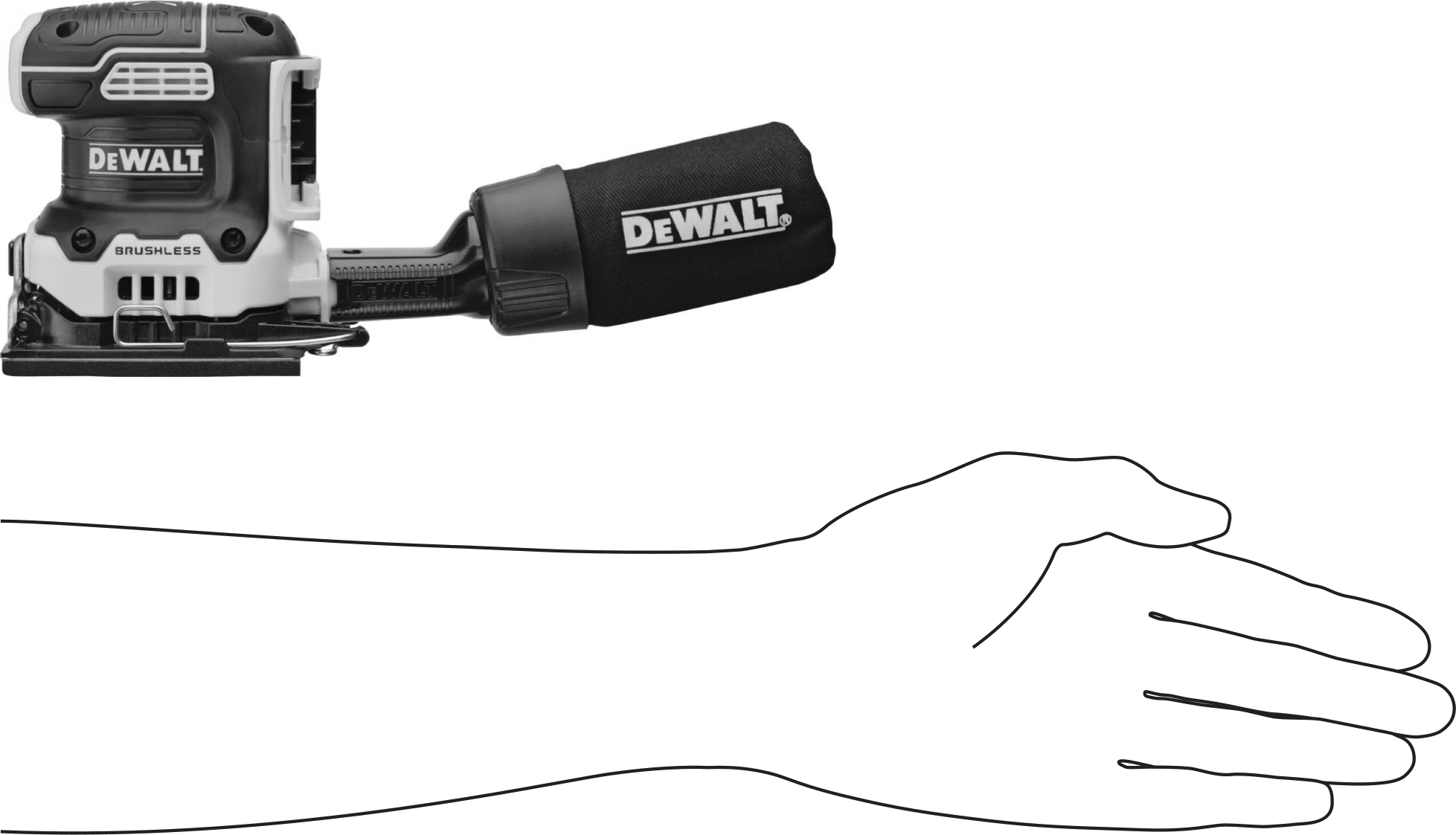 Akülü Levha Zımpara Makinesi, DeWalt, Model Numarası Dcw200B