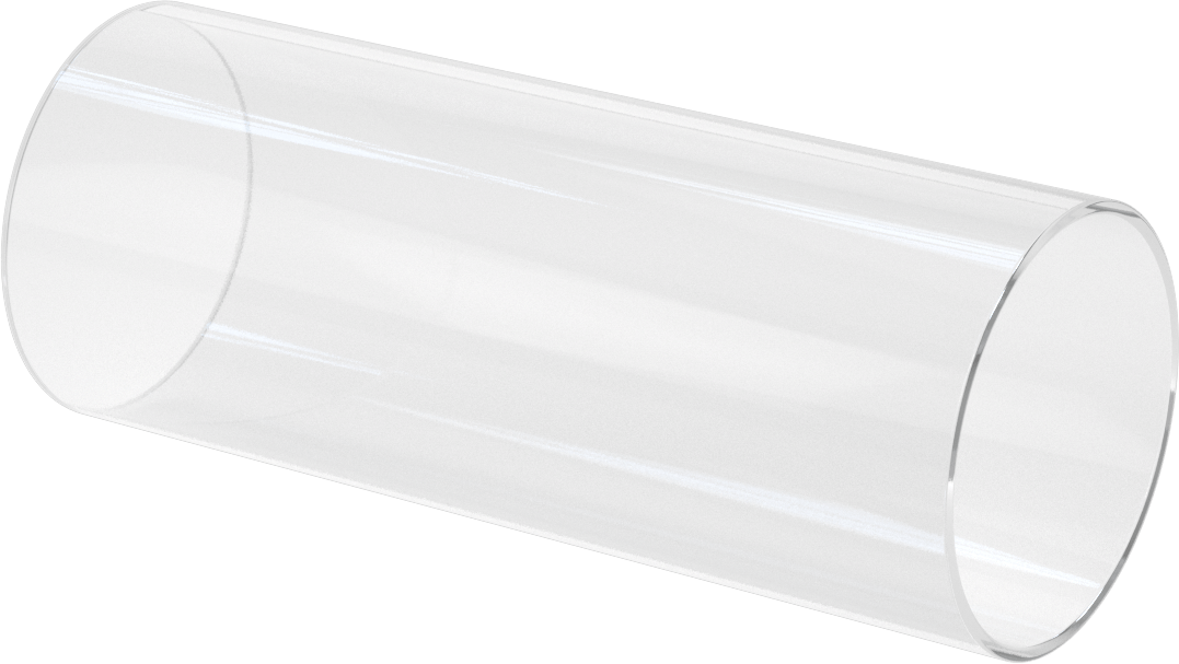 Yüksek Basınçlı Sert Polikarbonat Plastik Boru, Hava ve Su için, Şeffaf, 3-3/4" ID, 4" OD