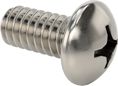 Pasifleştirilmiş 18-8 Paslanmaz Çelik Silindir Başlı Phillips Vida, 0-80 Diş, 1/8" Uzunluk