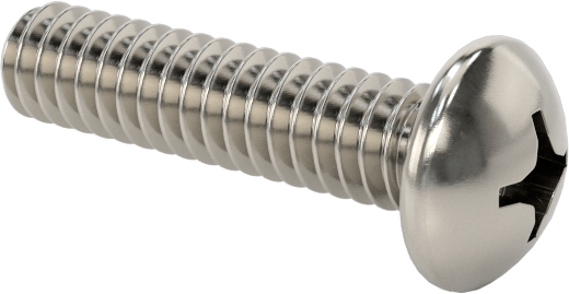 Pasifleştirilmiş 18-8 Paslanmaz Çelik Silindir Başlı Phillips Vida, 0-80 Diş, 1/4" Uzunluk