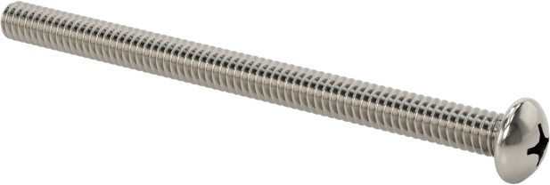 Pasifleştirilmiş 18-8 Paslanmaz Çelik Silindir Başlı Phillips Vida, 0-80 Diş, 7/8" Uzunluk
