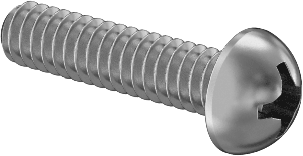 Paslanmaz Çelik Dekoratif Yuvarlak Başlı Phillips Vidalar, 0-80 Diş Boyutu, 1/4" Uzunluk