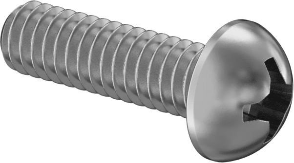 Paslanmaz Çelik Dekoratif Yuvarlak Başlı Phillips Vidalar, 1-72 Diş Boyutu, 1/4" Uzunluk