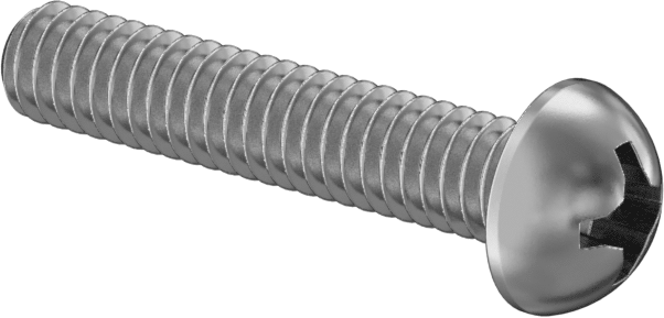 Paslanmaz Çelik Dekoratif Yuvarlak Başlı Phillips Vidalar, 1-72 Diş Boyutu, 3/8" Uzunluk