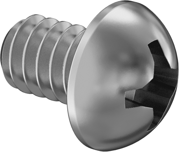 Paslanmaz Çelik Dekoratif Yuvarlak Başlı Phillips Vidalar, 2-56 Diş Boyutu, 1/8" Uzunluk