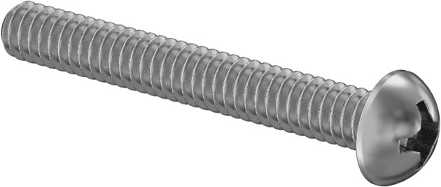 Paslanmaz Çelik Dekoratif Yuvarlak Başlı Phillips Vidalar, 3-48 Diş Boyutu, 3/4" Uzunluk