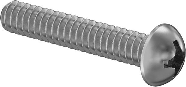 Paslanmaz Çelik Dekoratif Yuvarlak Başlı Phillips Vidalar, 4-40 Diş Boyutu, 5/8" Uzunluk