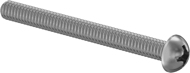 Paslanmaz Çelik Dekoratif Yuvarlak Başlı Phillips Vidalar, 1-72 Diş Boyutu, 3/4" Uzunluk