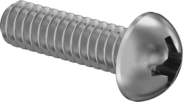 Paslanmaz Çelik Dekoratif Yuvarlak Başlı Phillips Vidalar, 1-64 Diş Boyutu, 1/4" Uzunluk
