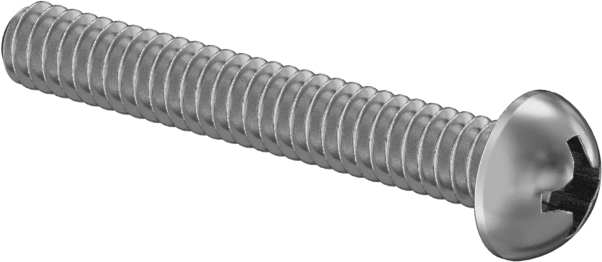 Paslanmaz Çelik Dekoratif Yuvarlak Başlı Phillips Vidalar, 1-64 Diş Boyutu, 1/2" Uzunluk
