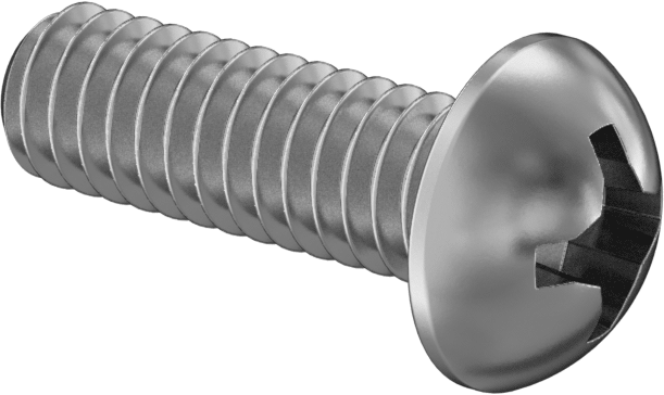 Paslanmaz Çelik Dekoratif Yuvarlak Başlı Phillips Vidalar, 8-32 Diş Boyutu, 1/2" Uzunluk