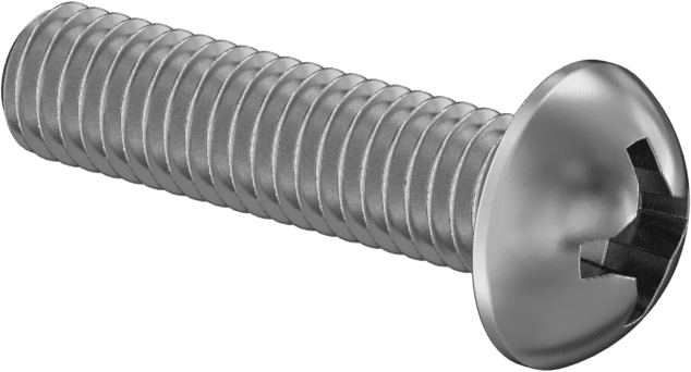 Paslanmaz Çelik Dekoratif Yuvarlak Başlı Phillips Vidalar, 10-32 Diş Boyutu, 3/4" Uzunluk