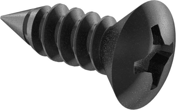 Sac Metal için Oval Başlı Vidalar, Siyah Oksit Çelik, Numara 8 Boyut, 1/2" Uzunluk, 0,312" Başlık Çapı