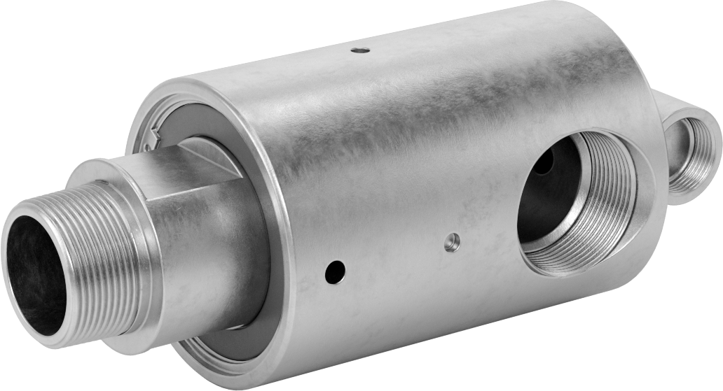 Paslanmaz Çelik Dönen Eklem, İki Yönlü Akış, Sol El, 1-1/2 NPT Erkek x 1-1/2 NPT Dişi