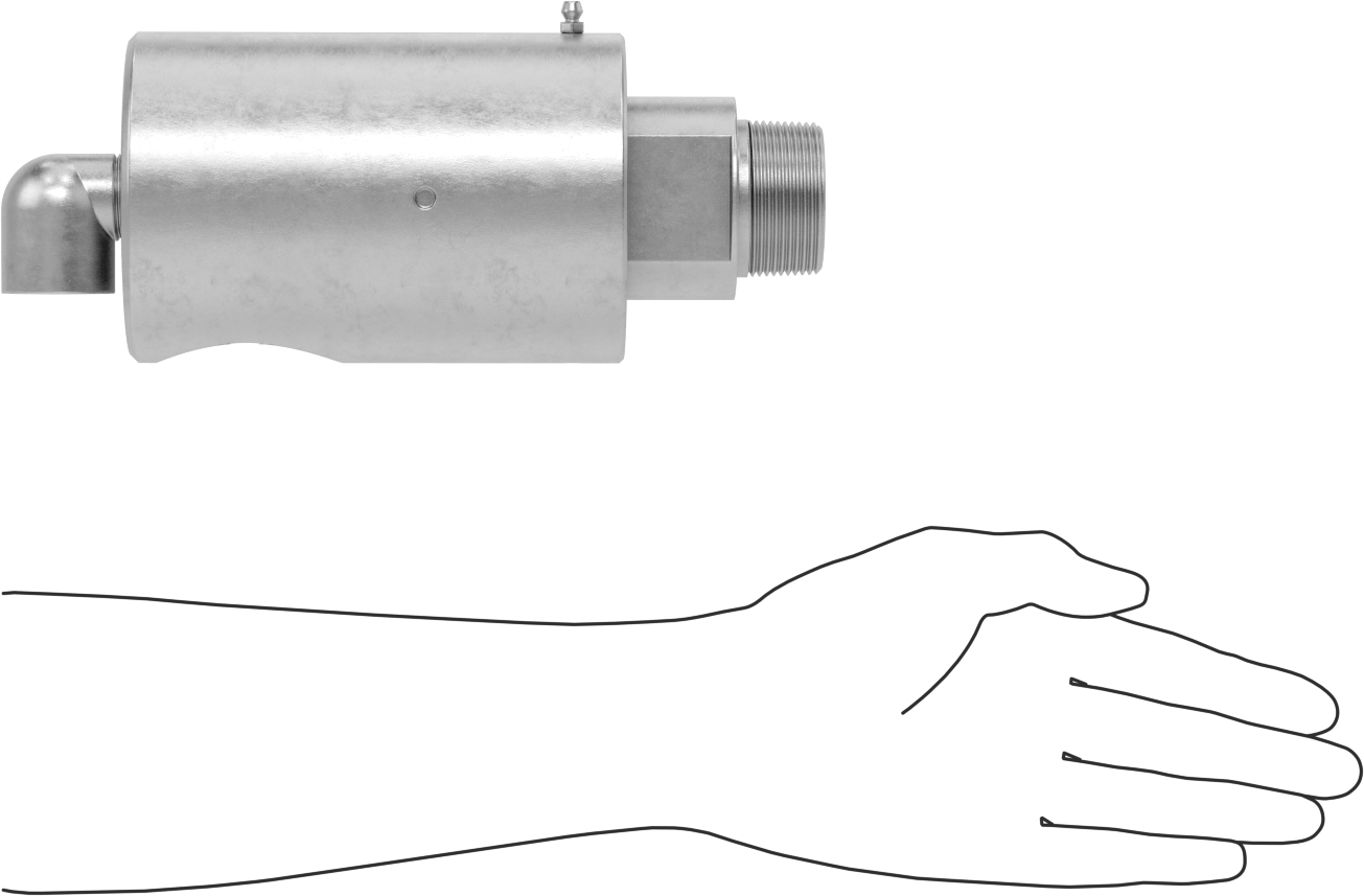 Paslanmaz Çelik Dönen Eklem, İki Yönlü Akış, Sağ El, 1-1/2 NPT Erkek x 1-1/2 NPT Dişi