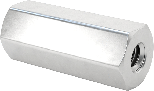 Hafif Alüminyum Dişi Dişli Altıgen Ayırıcı, 1/8" Altıgen Boyutu, 5/16" Uzunluk, 0-80 Diş Boyutu