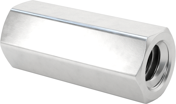 Hafif Alüminyum Dişi Dişli Altıgen Ayırıcı, 1/8" Altıgen Boyutu, 5/16" Uzunluk, 2-56 Diş Boyutu