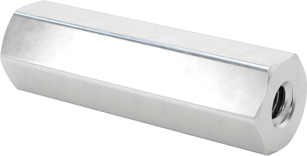 Hafif Alüminyum Dişi Dişli Altıgen Ayırıcı, 1/8" Altıgen Boyutu, 7/16" Uzunluk, 0-80 Diş Boyutu