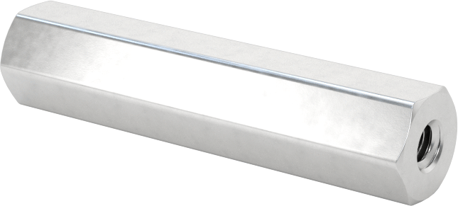 Hafif Alüminyum Dişi Dişli Altıgen Ayırıcı, 3/16" Altıgen Boyut, 7/8" Uzunluk, 2-56 Diş Boyutu