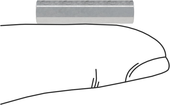 Hafif Alüminyum Dişi Dişli Altıgen Ayırıcı, 3/16" Altıgen Boyut, 7/8" Uzunluk, 2-56 Diş Boyutu