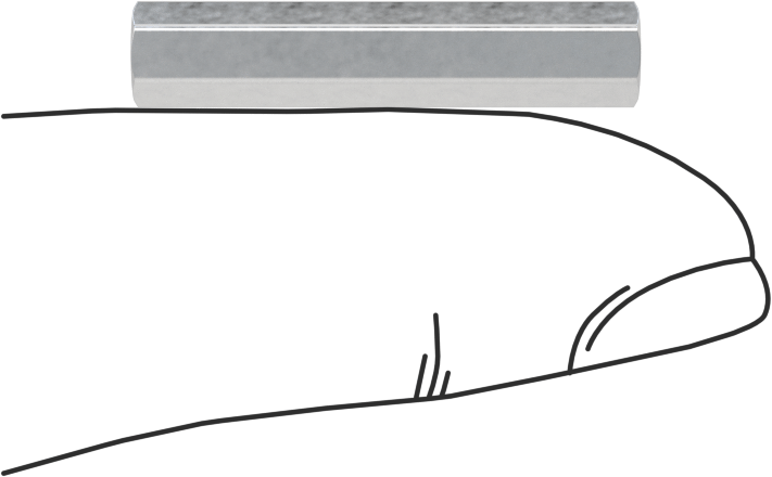 Hafif Alüminyum Dişi Dişli Altıgen Ayırıcı, 3/16" Altıgen Boyut, 1" Uzunluk, 2-56 Diş Boyutu