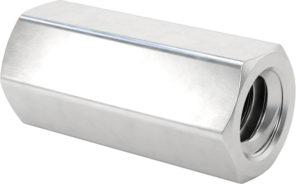 Hafif Alüminyum Dişi Dişli Altıgen Ayırıcı, 1/8" Altıgen Boyutu, 9/32" Uzunluk, 2-56 Diş Boyutu