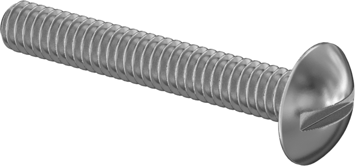 Paslanmaz Çelik Ekstra Geniş Kafalı Oluklu Vidalar, 1/4"-20 Diş Boyutu, 1-3/4" Uzunluk