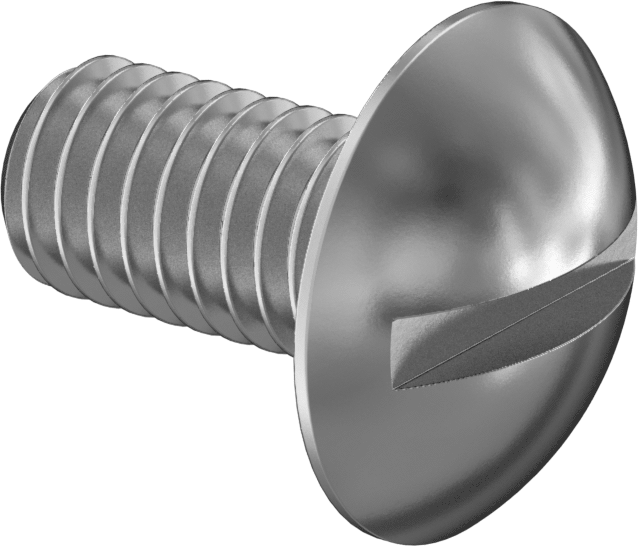 Paslanmaz Çelik Ekstra Geniş Kafalı Oluklu Vidalar, 3/8"-16 Diş Boyutu, 3/4" Uzunluk