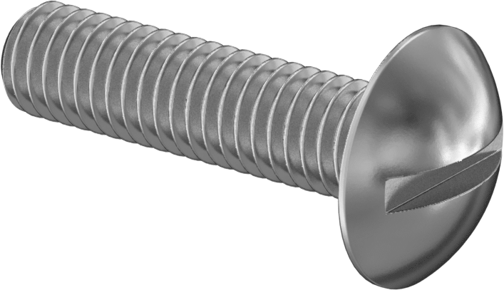 Paslanmaz Çelik Ekstra Geniş Kafalı Oluklu Vidalar, 3/8"-16 Diş Boyutu, 1-1/2" Uzunluk