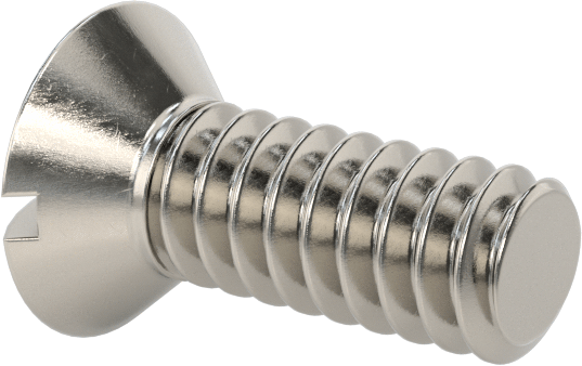 18-8 Paslanmaz Çelik Yivli Oval Başlı Vidalar, 6-32 Diş Boyutu, 3/8" Uzunluk