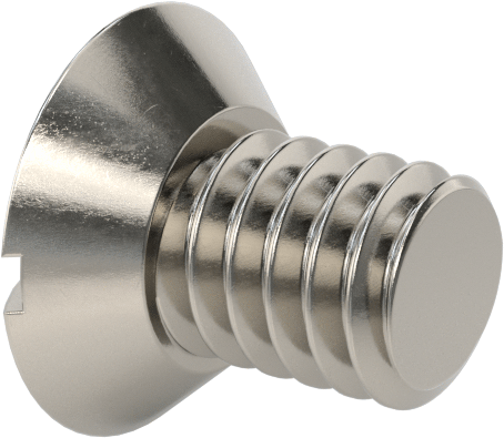 18-8 Paslanmaz Çelik Yivli Oval Başlı Vidalar, 8-32 Diş Boyutu, 1/4" Uzunluk
