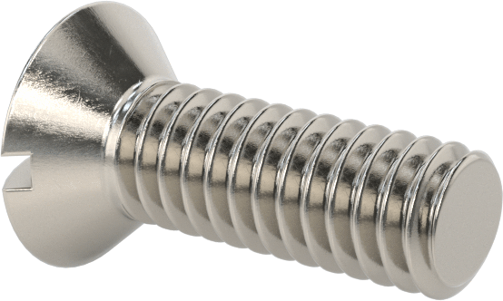 18-8 Paslanmaz Çelik Yivli Oval Başlı Vidalar, 8-32 Diş Boyutu, 1/2" Uzunluk