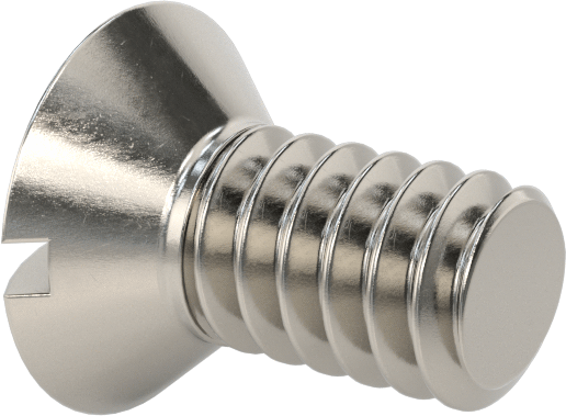 18-8 Paslanmaz Çelik Yivli Oval Başlı Vidalar, 10-24 Diş Boyutu, 3/8" Uzunluk
