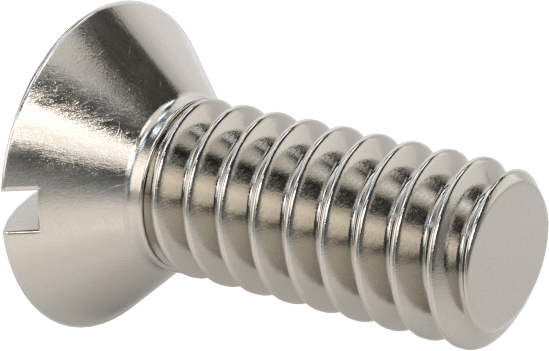 18-8 Paslanmaz Çelik Yivli Oval Başlı Vidalar, 10-24 Diş Boyutu, 1/2" Uzunluk