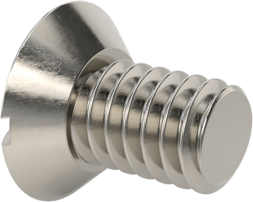 18-8 Paslanmaz Çelik Yivli Oval Başlı Vidalar, 12-24 Diş Boyutu, 3/8" Uzunluk