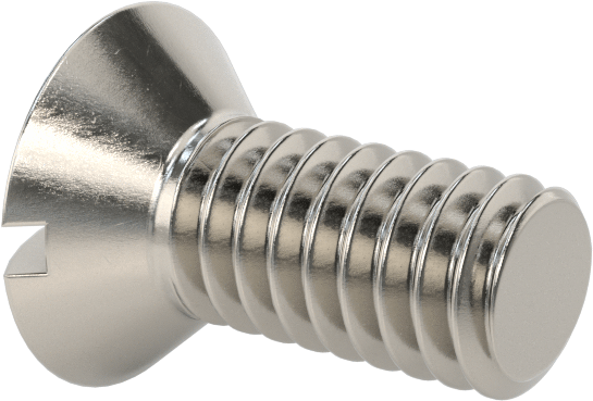 18-8 Paslanmaz Çelik Yivli Oval Başlı Vidalar, 12-24 Diş Boyutu, 1/2" Uzunluk