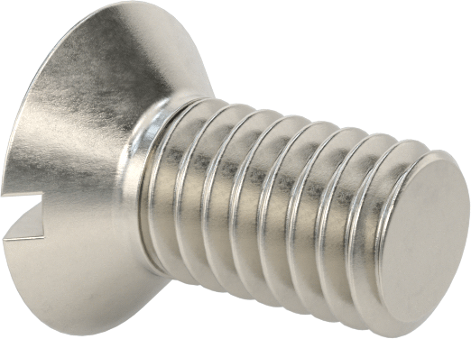 18-8 Paslanmaz Çelik Yivli Oval Başlı Vidalar, M4 x 0,7 mm Diş Boyutu, 8 mm Uzunluk