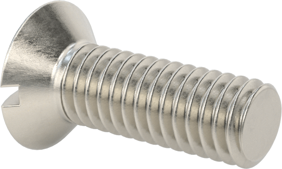18-8 Paslanmaz Çelik Yivli Oval Başlı Vidalar, M4 x 0,7 mm Diş Boyutu, 12 mm Uzunluk