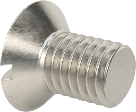 18-8 Paslanmaz Çelik Yivli Oval Başlı Vidalar, M5 x 0,8 mm Diş Boyutu, 8 mm Uzunluk