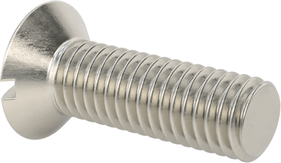 18-8 Paslanmaz Çelik Yivli Oval Başlı Vidalar, M5 x 0,8 mm Diş Boyutu, 16 mm Uzunluk